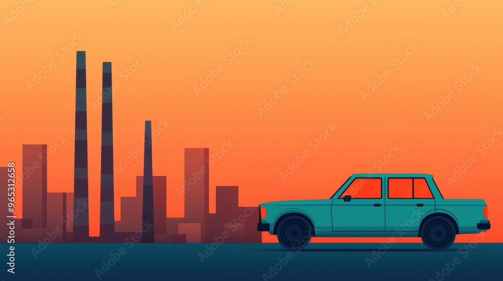 Poster analyzing oil consumption trends in the automotive sector: data-driven infographic insights with cop