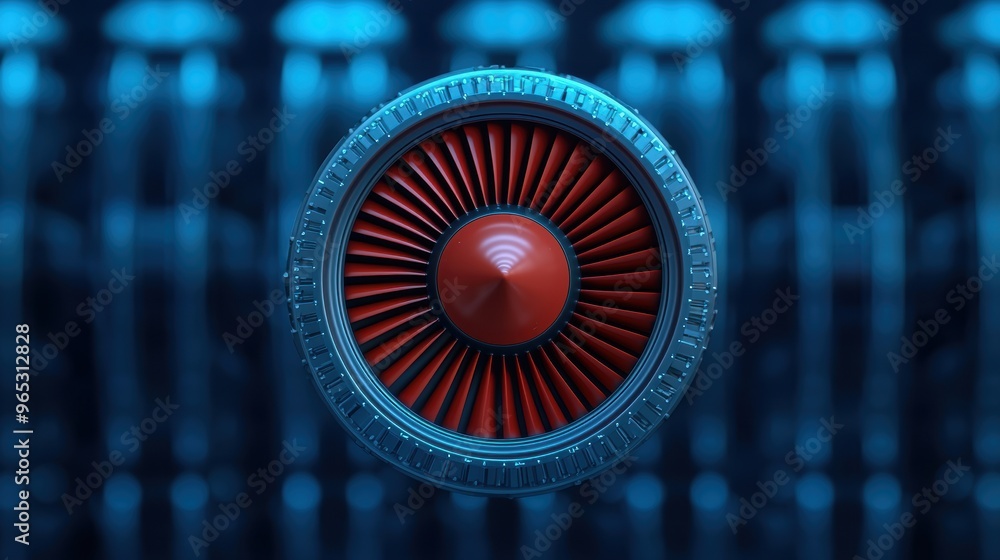 Aufkleber cutting-edge engineers conducting fuel efficiency tests on aircraft engines with aerodynamic optimiz