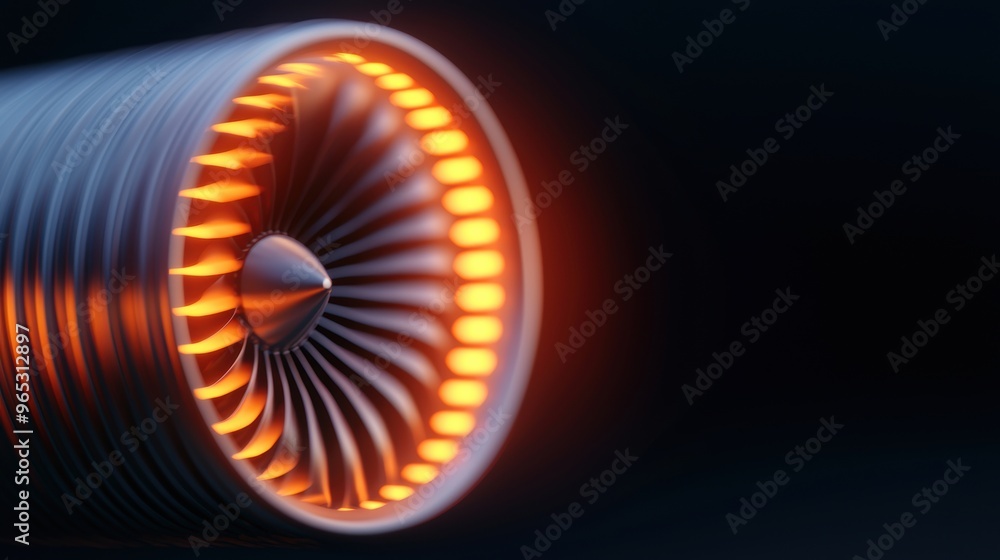 Poster engineers conducting fuel efficiency test on aircraft engines with aerodynamic optimization in high 