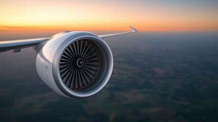 Future of Green Aviation: Sustainable Aviation Fuels as Oil Alternatives with Copy Space, 8K High Detail
