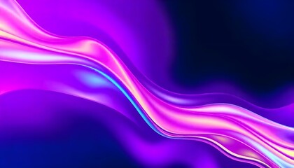 Fototapeta premium Colourful Holo gradient wallpaper background of purple and blue, Swirling, Render 3D surface and iridescent colors. reminiscent of a cosmic nebula