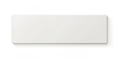 Fototapeta premium rectangle,white, sharp edges, horizontal, box, wide, A white wide horizontal rectangle box with sharp edges captured from an aerial perspective at a front far side angle