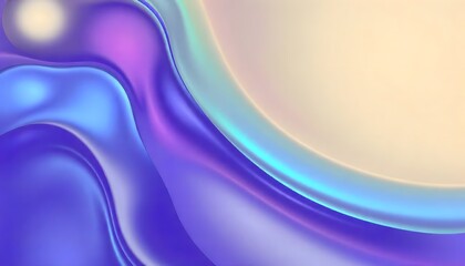 Naklejka premium Colourful Holo gradient wallpaper background of purple and blue, Swirling, Render 3D surface and iridescent colors. reminiscent of a cosmic nebula