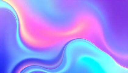 Naklejka premium Colourful Holo gradient wallpaper background of purple and blue, Swirling, Render 3D surface and iridescent colors. reminiscent of a cosmic nebula