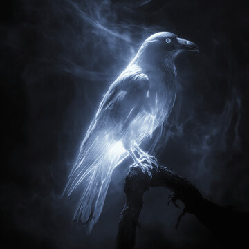 Ghostly raven