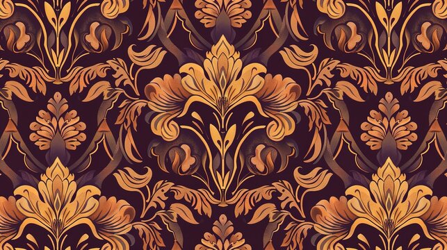 nouveau floral pattern wallpaper