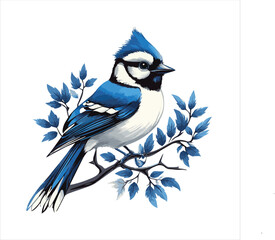 blue jay on a branch