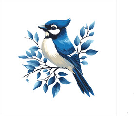 blue jay on a branch