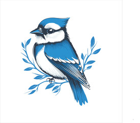 blue jay on a branch