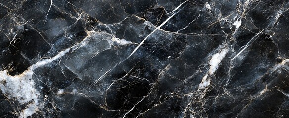 Obraz premium Black Marble Texture, Elegant and Luxurious, Detailed Veining, Perfect for High-End Designs and Backgrounds