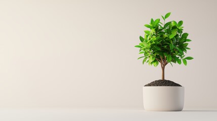 Financial Prosperity Concept with Money Trees in , Copy Space, and Selective Focus for Investment Growth Visualization in