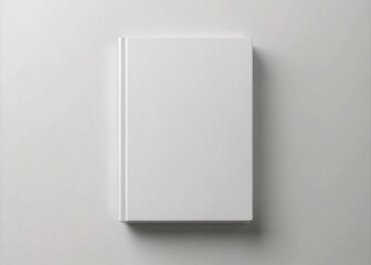 A modern, minimalist-style book cover mockup featuring a blank, sleek design with subtle texture, perfect for