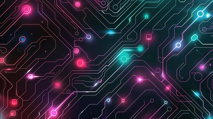 Fototapeta premium Circuit pattern wallpaper