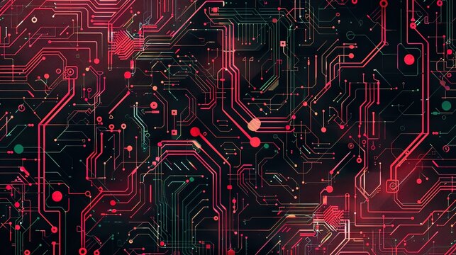 futuristic circuit pattern wallpaper