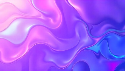 Obraz premium Colourful Holo gradient background of purple and blue, Swirling, Render 3D surface and iridescent colors. reminiscent of a cosmic nebula