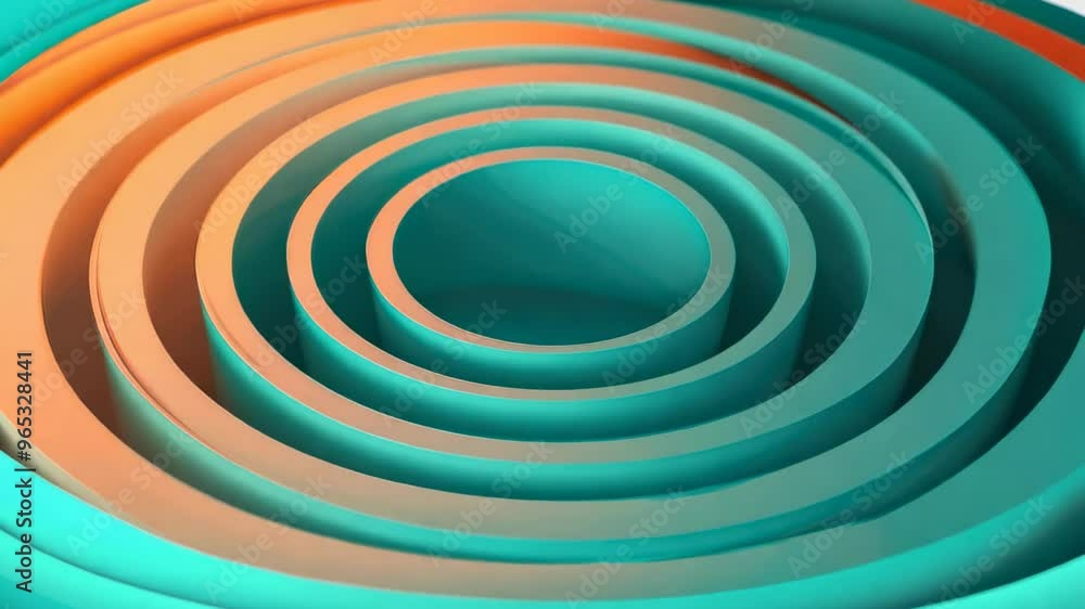 Poster a mesmerizing abstract design featuring concentric circles and a single drop