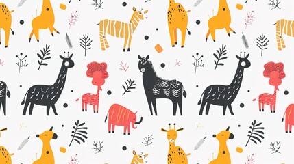 animal pattern seamless wallpaper