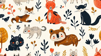animal pattern seamless wallpaper