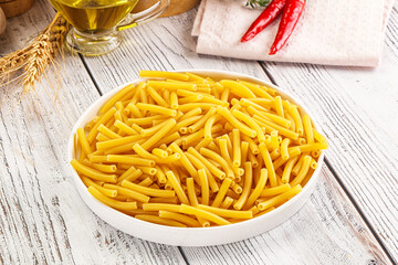 Italian pasta Maccherony for cooking