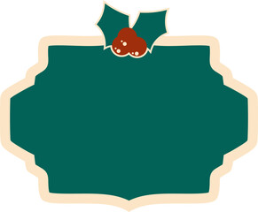 Flat Christmas Label