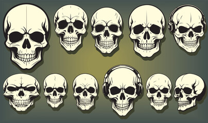 Skulls are frequently used in fashion designs, especially for rock bands, street wear, or gothic brands. Line art skulls can give a minimalist yet bold aesthetic.