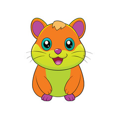 Adorable Hamster Illustration. A Cute and Charming Design.