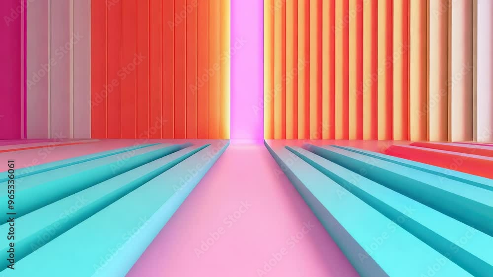 Poster vibrant abstract background showcasing colorful lines converging into a light source