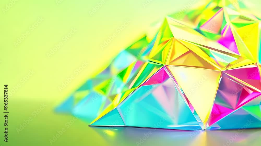Aufkleber colorful geometric shapes create a captivating abstract background with reflections and highlights i