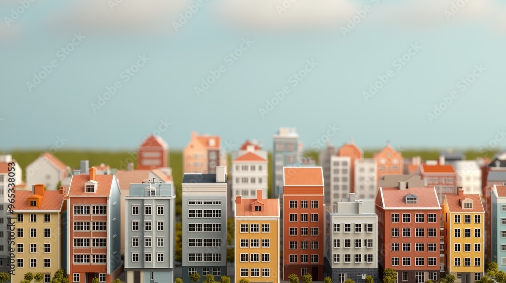Poster futuristic urban planning: simulation of digital twin city with real-time data visualization in