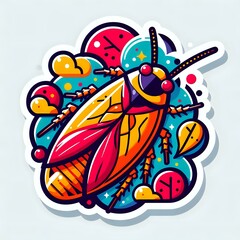 Vibrant Mosaic Bee Illustration