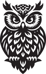 owl silhouette vector draw