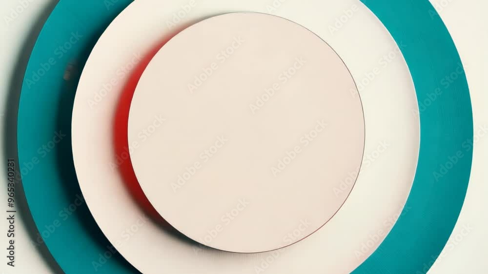 Poster colorful circular layers create a modern abstract design featuring bold tones and smooth textures