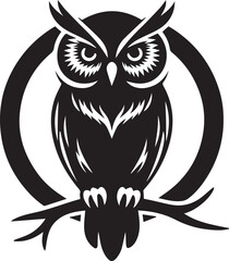 owl silhouette vector draw