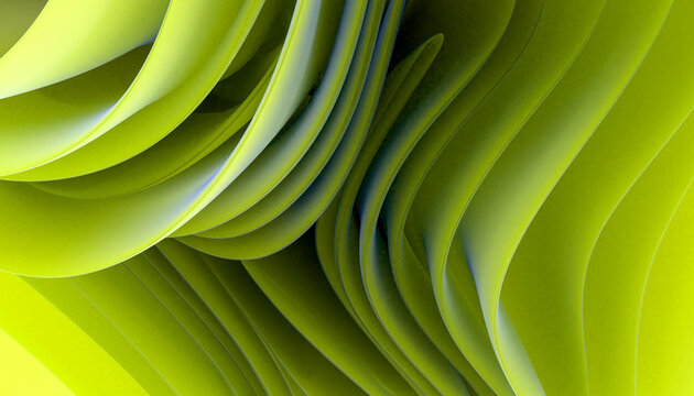 Illustration of 3D rendered curve pattern