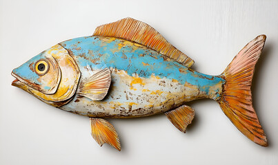 Sculpted Wooden Fish: Artistry in Hyperrealism
