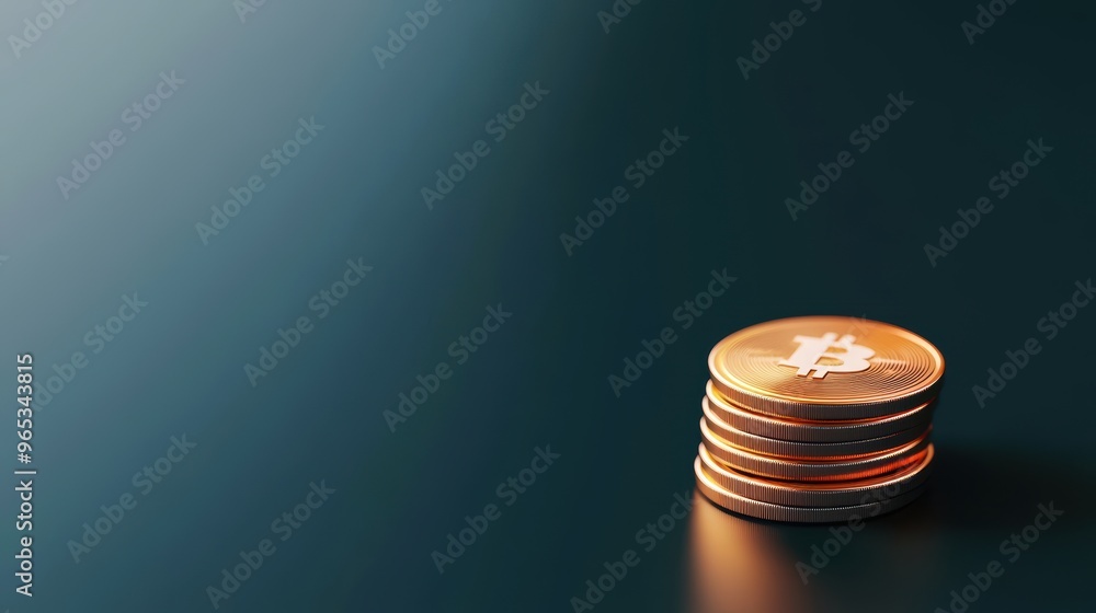 Poster futuristic virtual currency exchange holographic data in with copy space, selective focus on sleek e