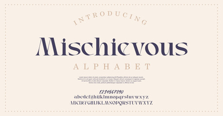 Elegant wedding alphabet letters font and number. Typography classic lettering serif fonts decorative vintage retro design concept. vector illustration