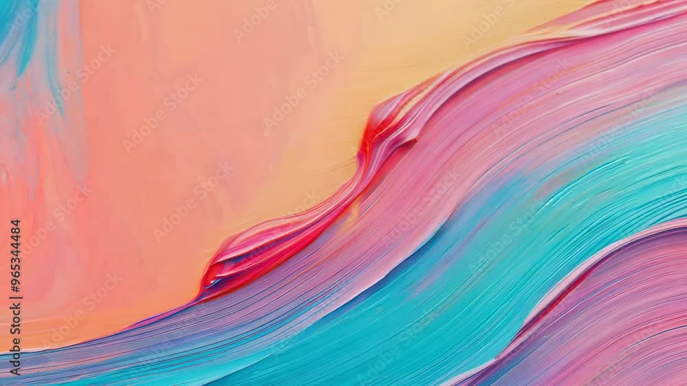 Poster a vibrant blend of pink and blue hues creating a dynamic abstract pattern