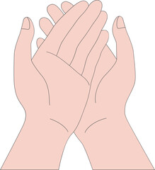 an image of one's hands together