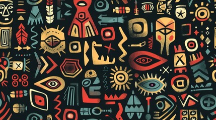 tribal pattern seamless wallpaper