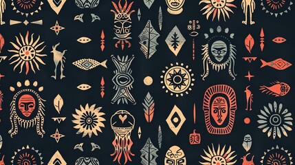 tribal pattern seamless wallpaper