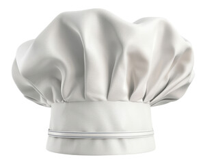 A white chef's hat against a transparent background.