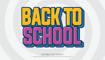 back to school editable text effect template typography and abstract style logo and business brand