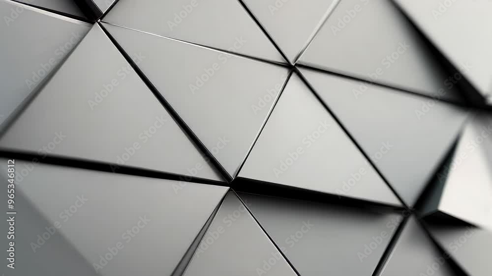 Poster stylish geometric pattern of triangular shapes in shades of gray