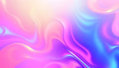 Obraz premium Purple and blue wave Holo gradient. Swirling, iridescent liquid with hues. reminiscent of a cosmic nebula