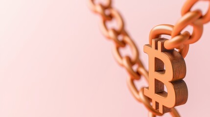 Obraz premium Abstract Blockchain Technology Concept with Digital Coins in