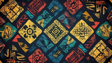 Obraz premium tribal pattern seamless wallpaper