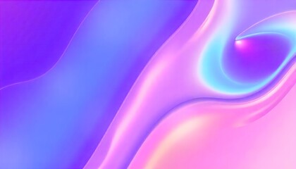 Naklejka premium Purple and blue wave Holo gradient. Swirling, iridescent liquid with hues. reminiscent of a cosmic nebula