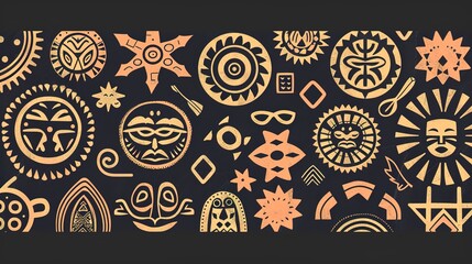 tribal pattern seamless wallpaper