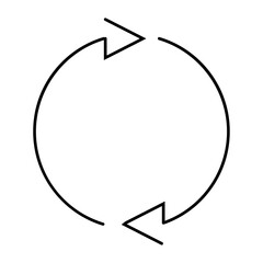 Two linear circle arrows